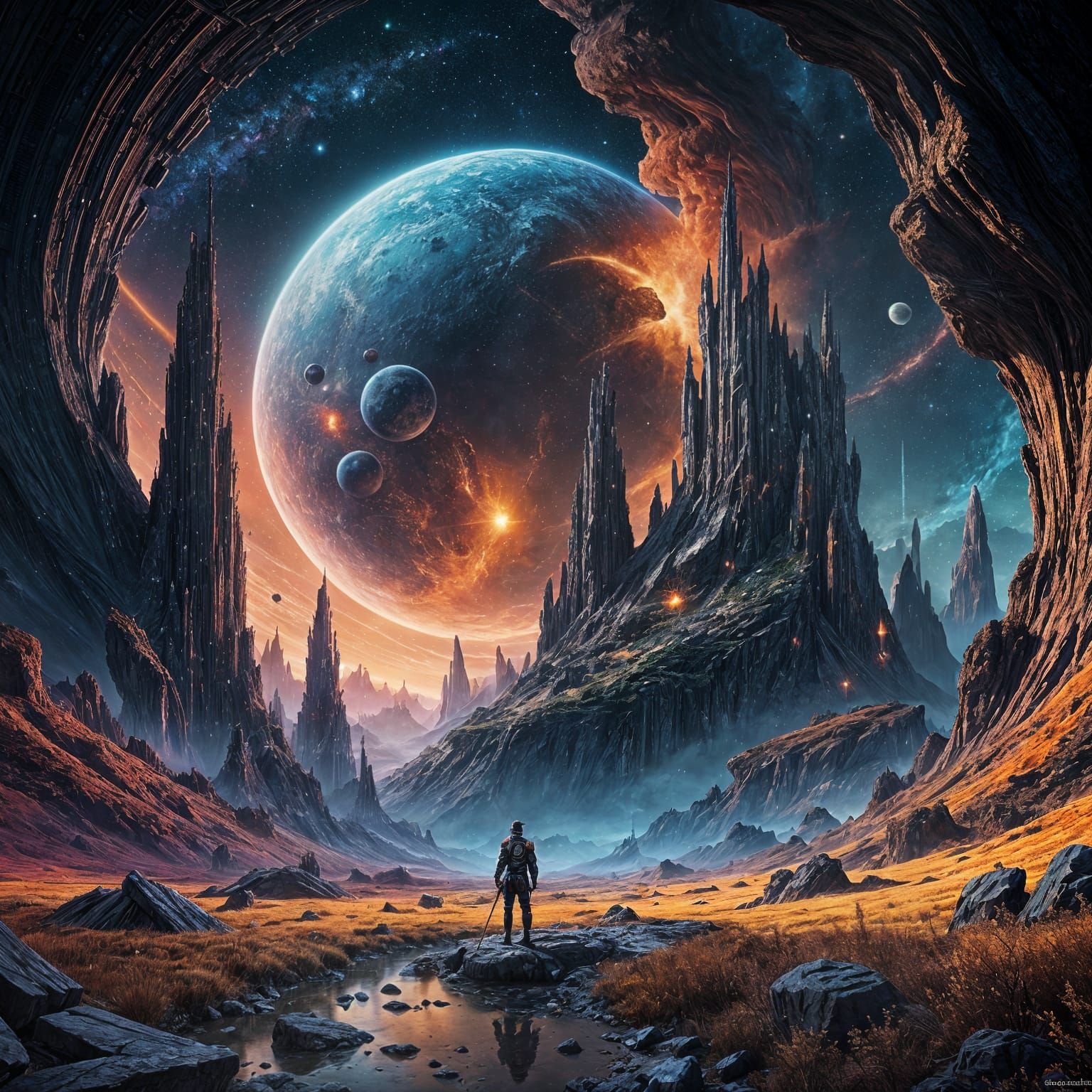 Vibrant Galaxy Unfolds in Deep Space