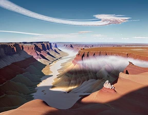 Raven Silhouetted at Sunrise over Painted Desert