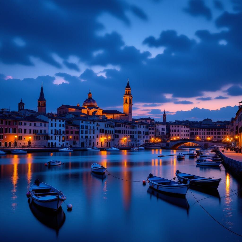 Livorno at Twilight: HDR Landscape Masterpiece