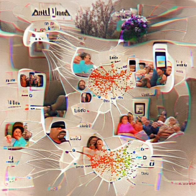 Interconnected Network Diagram of People