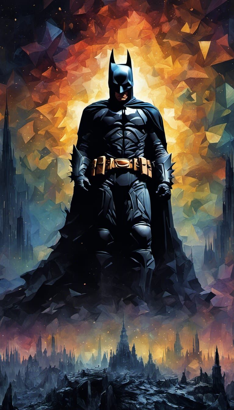 Dark Knight: Mixed Media Pop Art in 8K