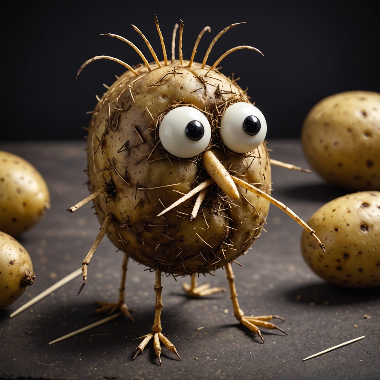 Hyperrealistic Potato Animal Children's Craft Project