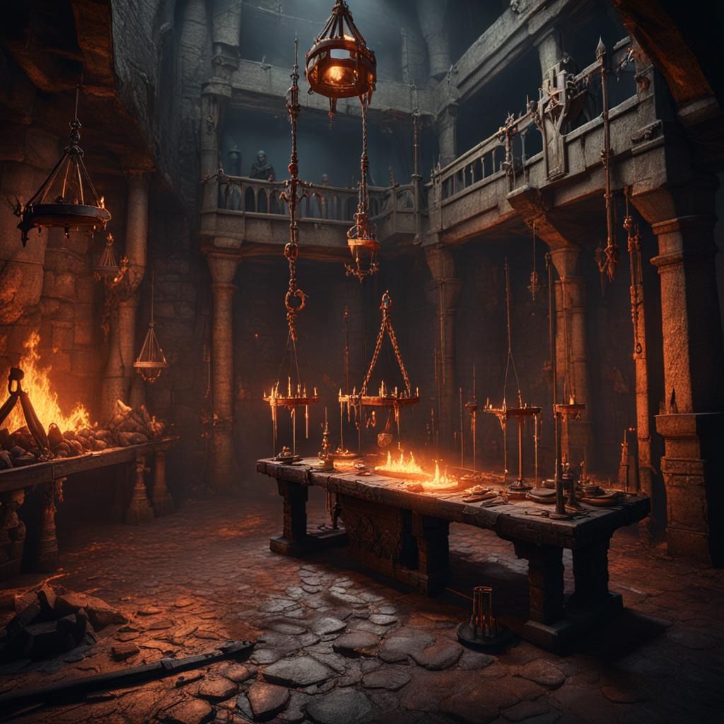 Inquisition Dungeon: Medieval Torture Scene