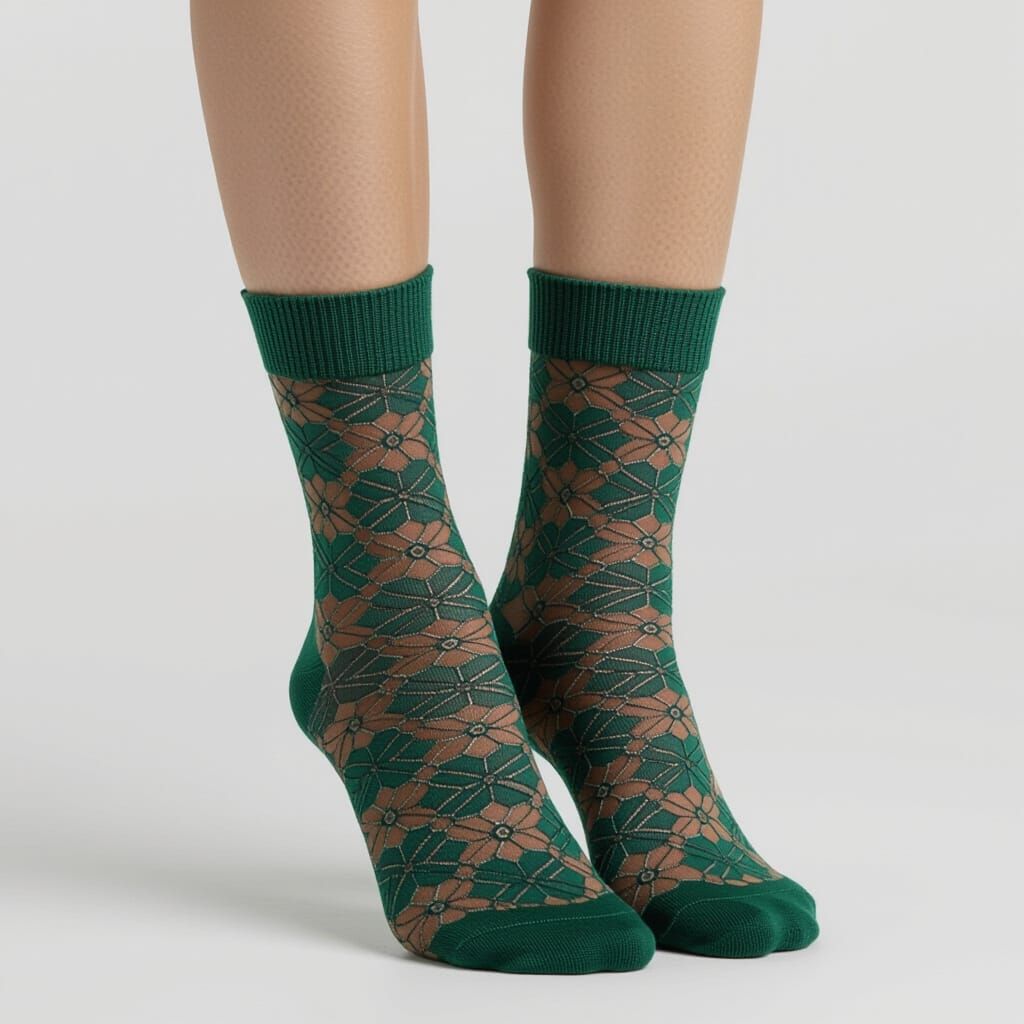 Elegant Feet Showcasing Lacy Socks