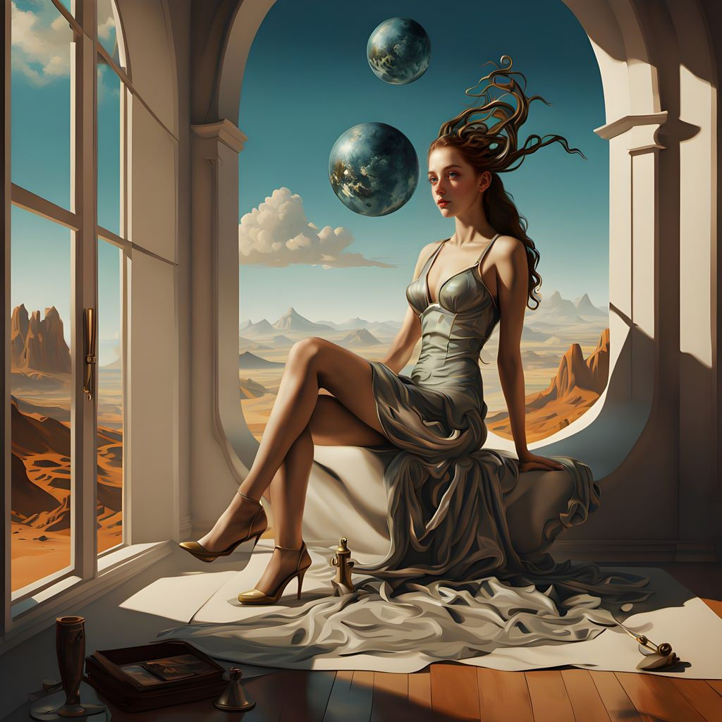 Dreamy Girl Contemplates Life at Her Window