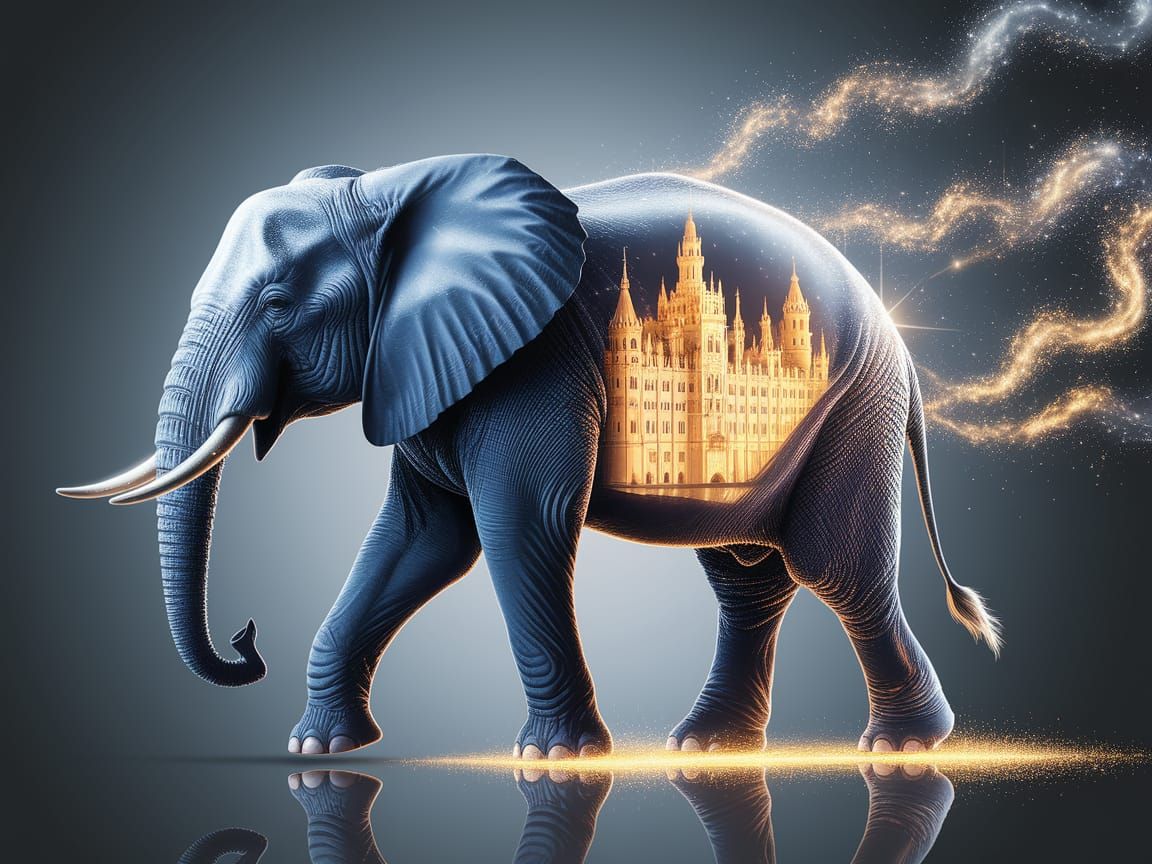 Starry Elephant Reveals Golden Castle in Dreamscape