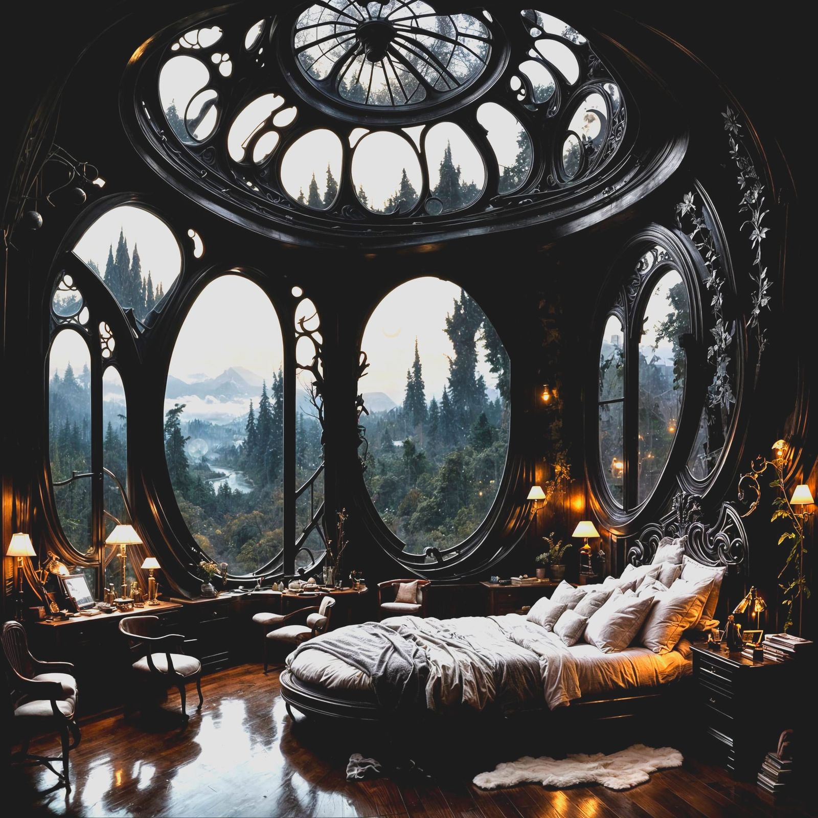 Moonlit Modern Bedroom Interior Design