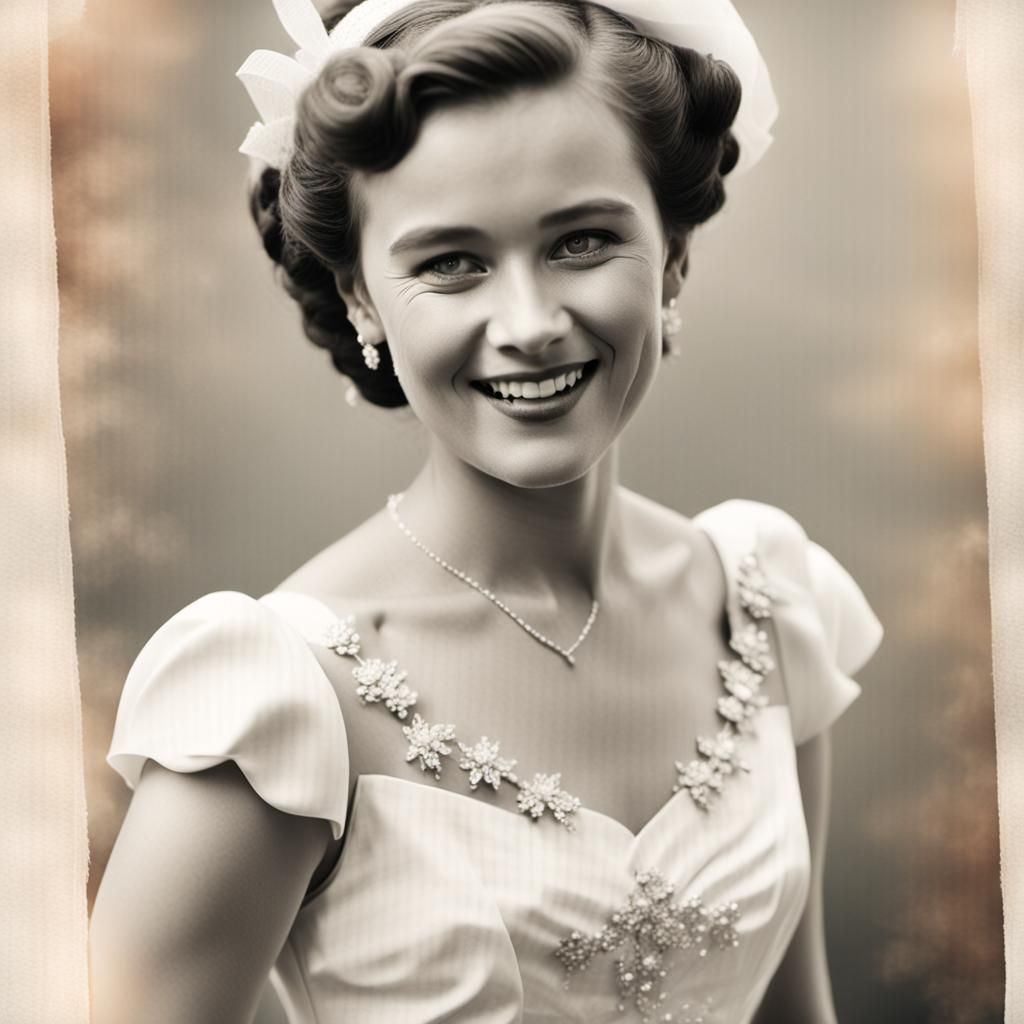 Classic Black and White Wedding Photo