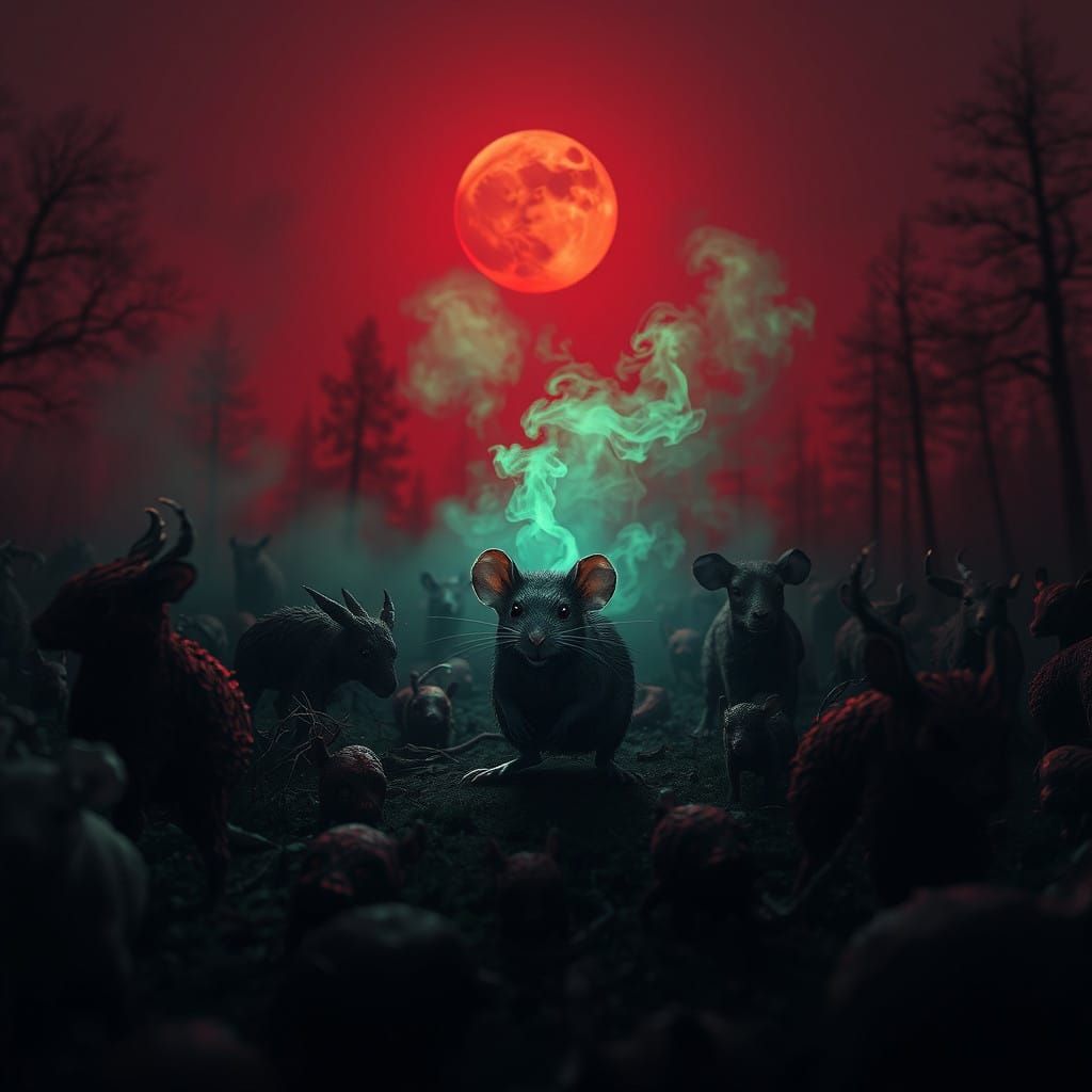 Sinister Mouse Reigns as Demon King in Crimson Twilight