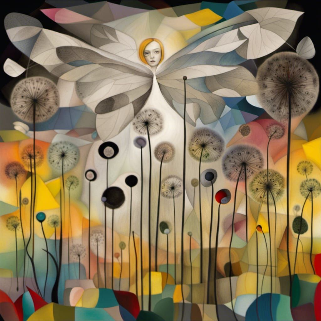 Dandelion Dreamscape: Winged Fairies in Surrealist Art