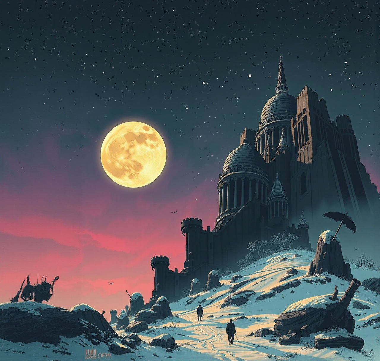 Grimdark Landscape Art Inspired by Sci-Fi Masters