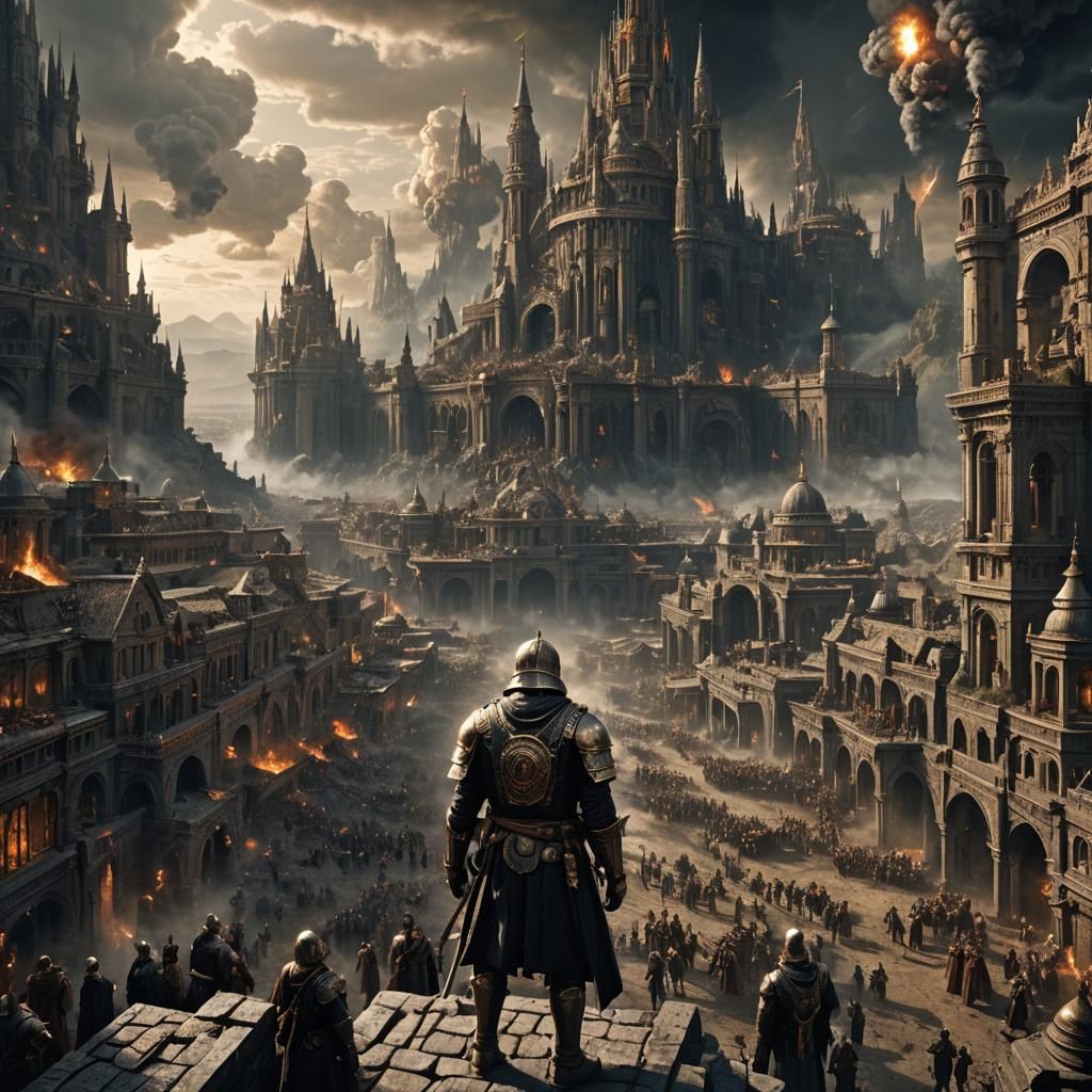 Epic Holy War Digital Matte Painting