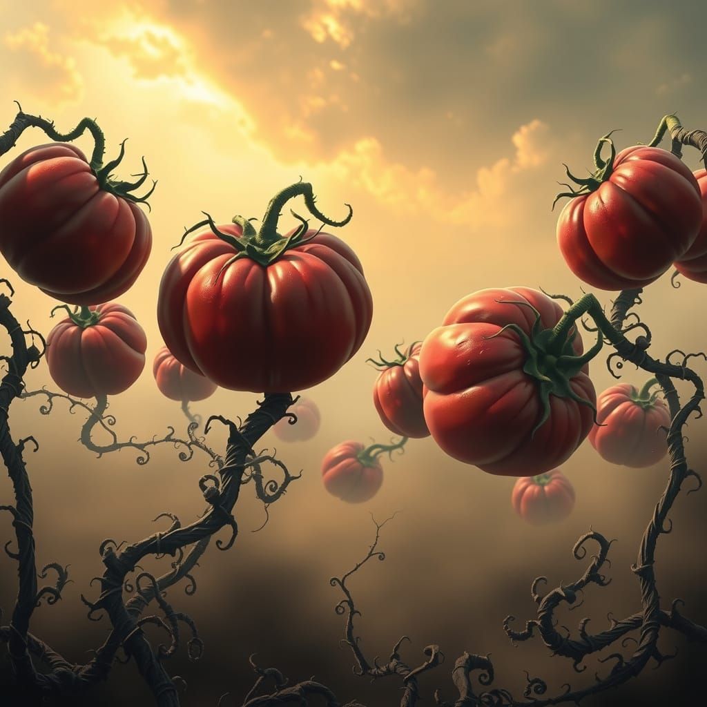 Twisted Tomatoes Rise from the Mist in Gothic Fantasy