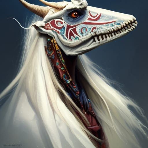 Intricate Mari Lwyd Portrait in Unreal Engine 5