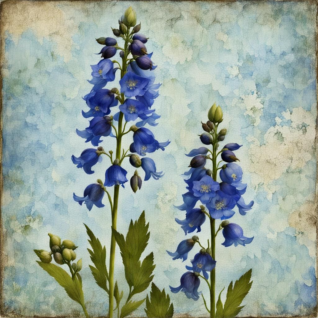 Delphinium and Monkshood Floral Arrangement