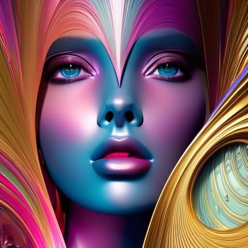 Beautiful Girl, Hyperdetailed Clockpunk Art in Dynamic Light...