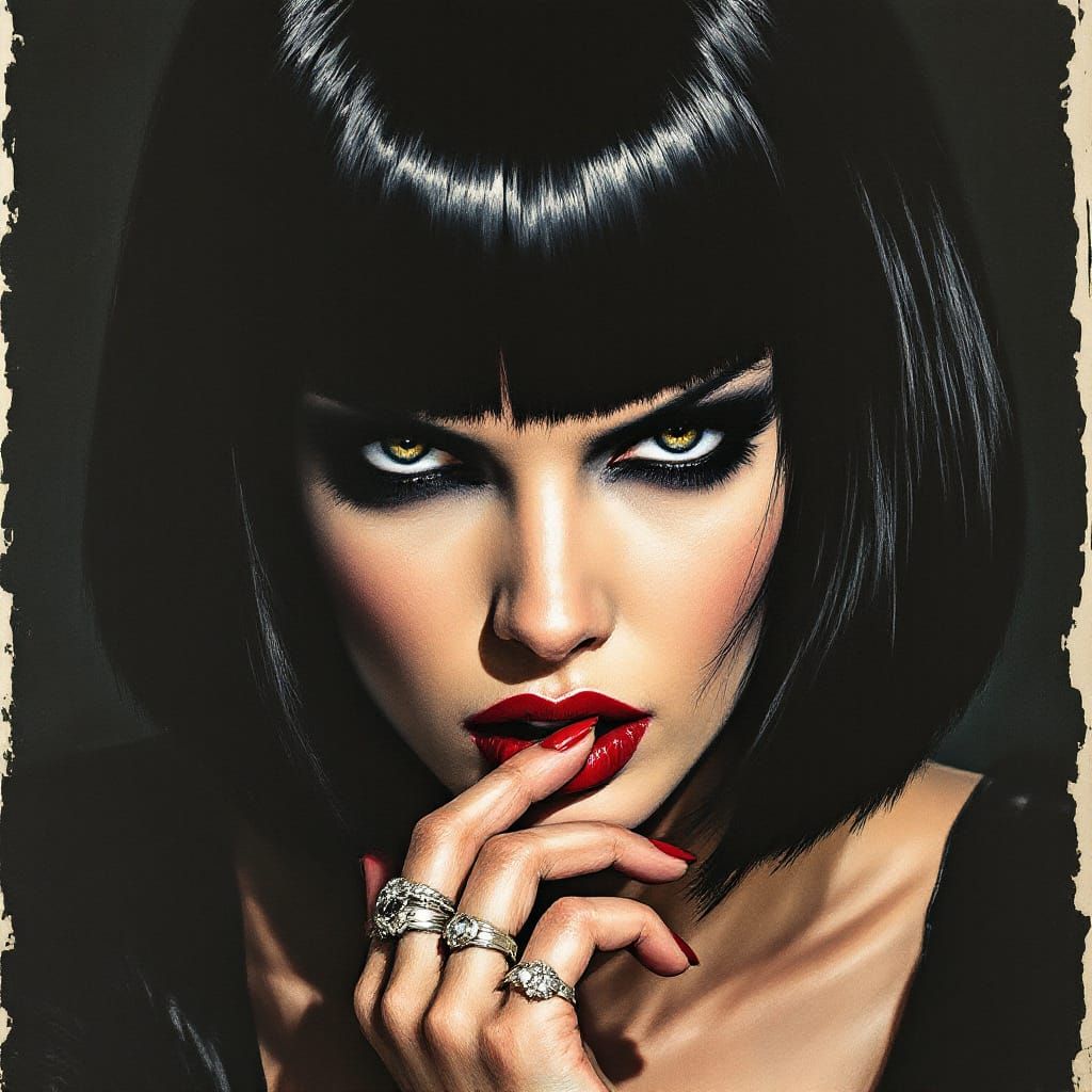 Femme Fatale in Pulp Noir Style