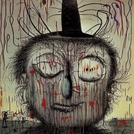 Horror Scarecrow in Surrealist Style