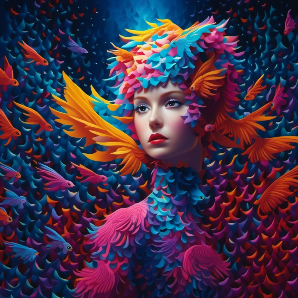 Dark Surrealism: A Hyperdetailed, Cel-Shaded Vision