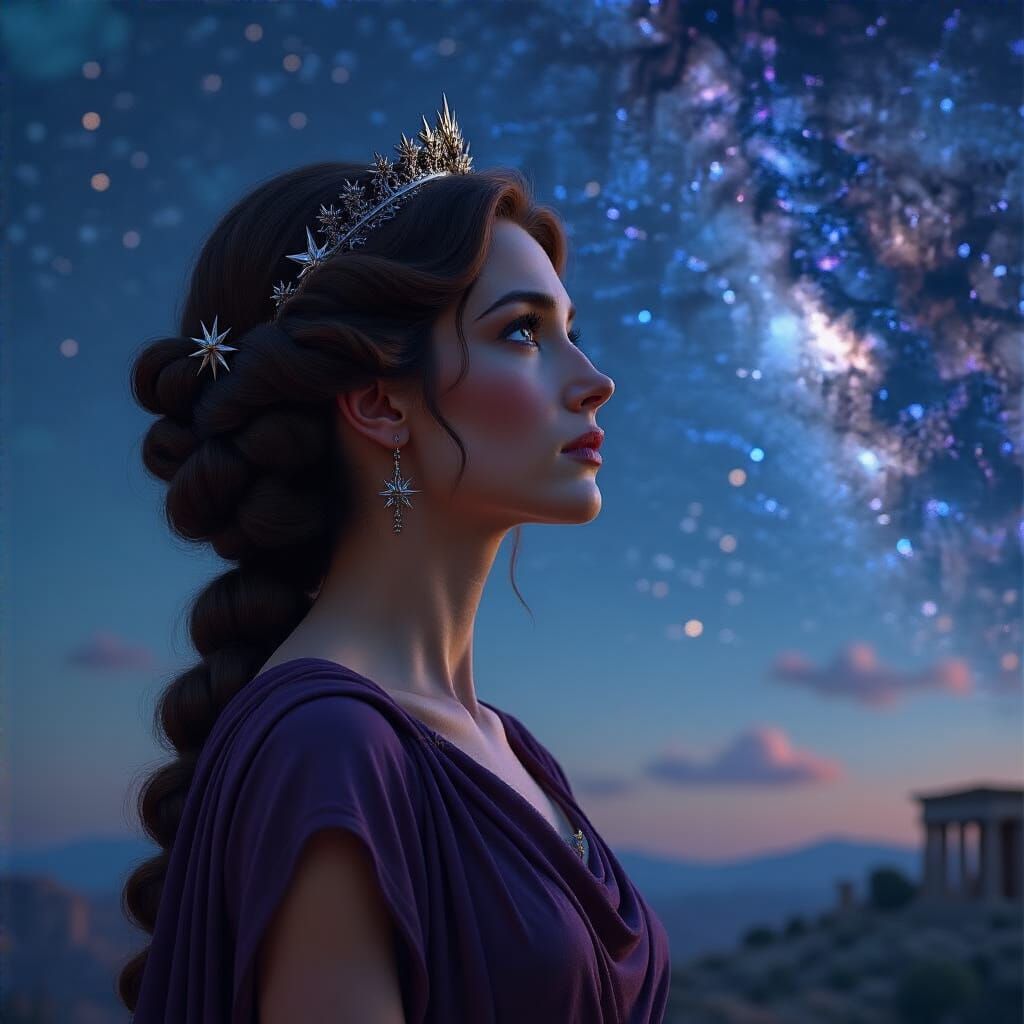 Arktos: Greek Goddess in a Starry Night Sky