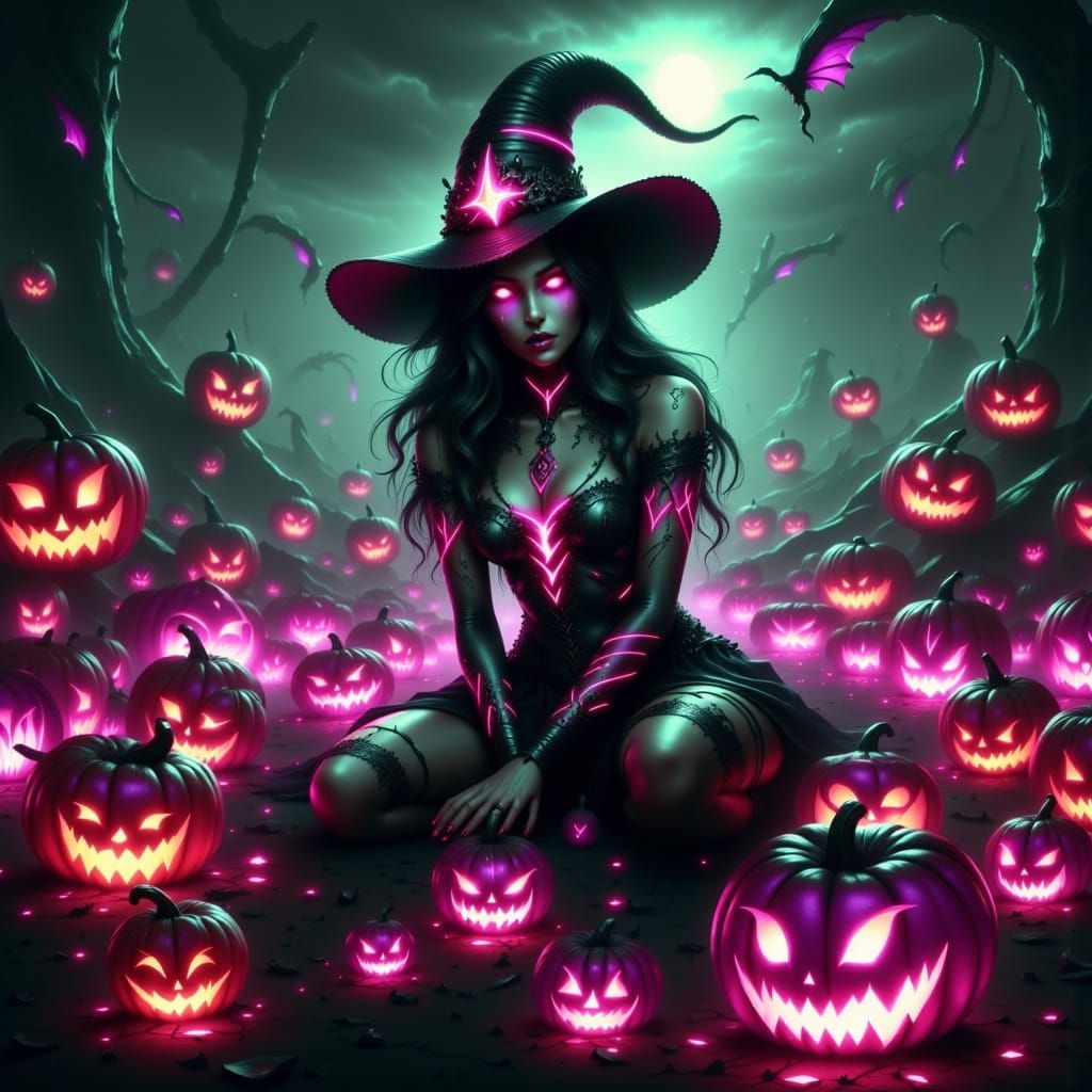 <lora:Eclipse Flux:1.0> <lora:Glowing Flex Runes:1.0> Hallow...