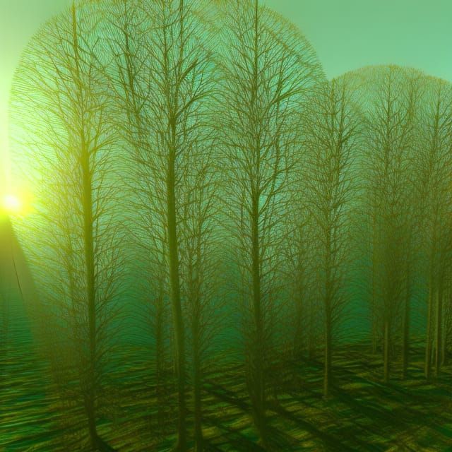 Surreal Sunshine Parallax in Max Ernst Style