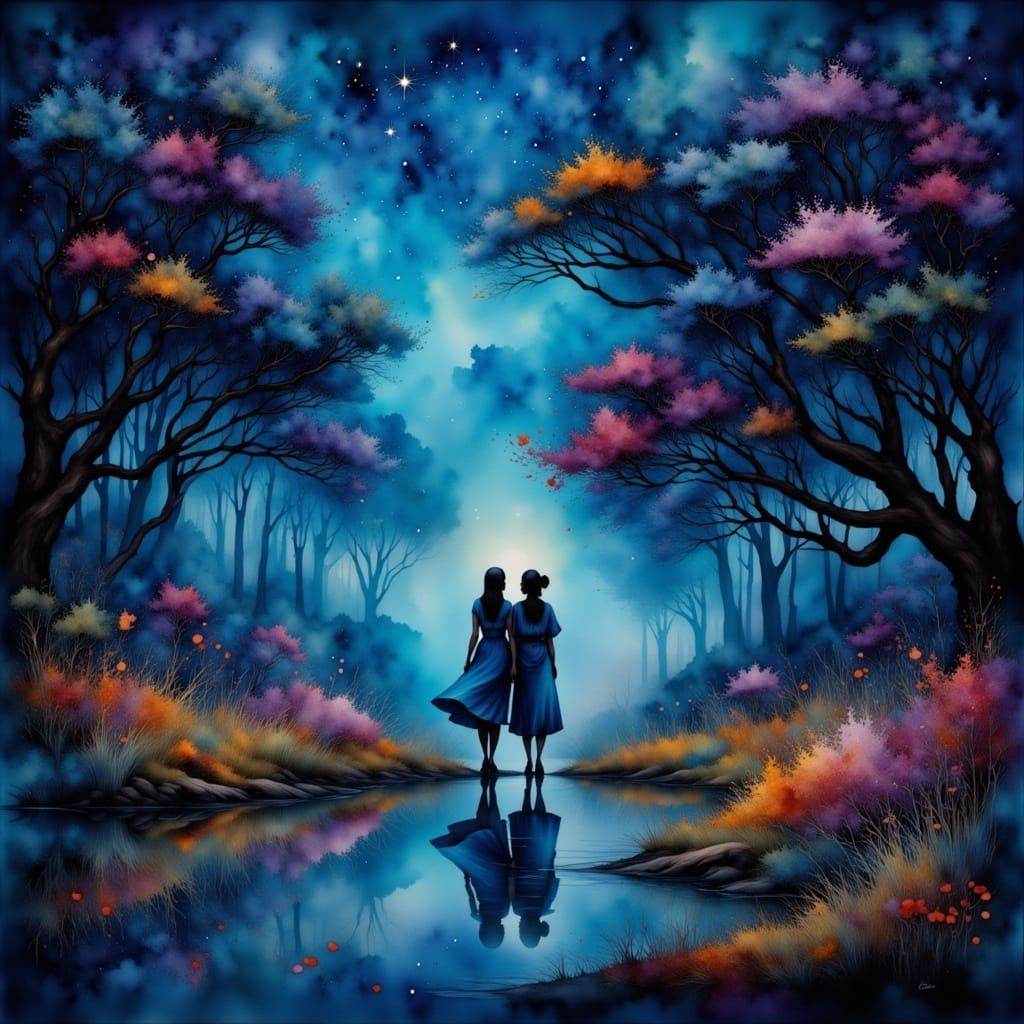 Bioluminescent Whispers in Liquid Ink