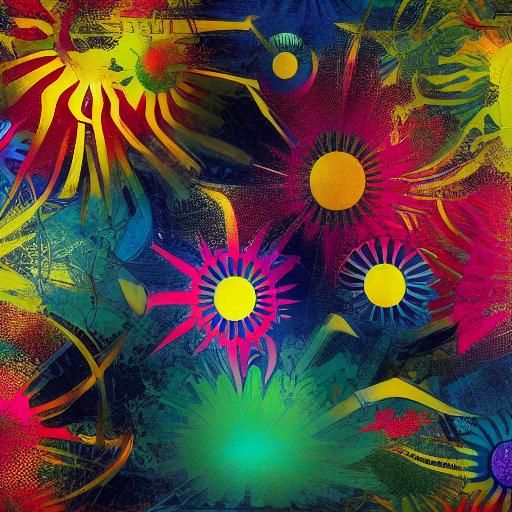 Kaleidoscopic Garden in Superflat Style