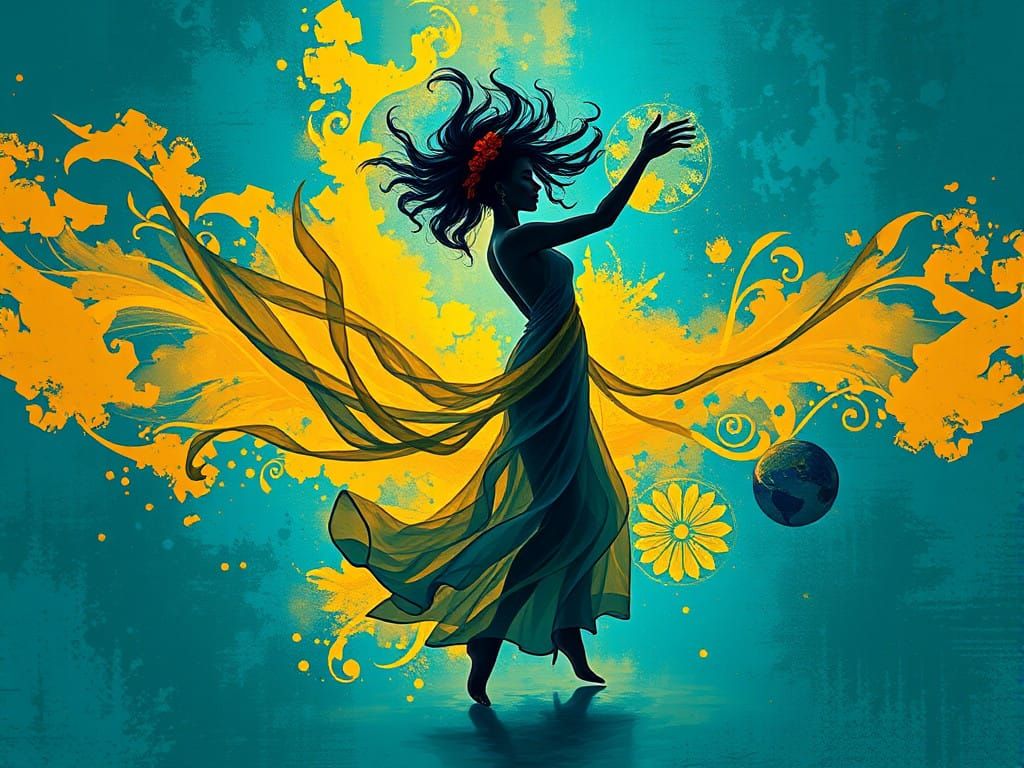 Surreal Caribbean Dance in a Hyperrealistic Aesthetic