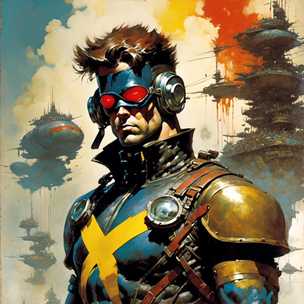 Cyclops in Cyberpunk Steampunk Style