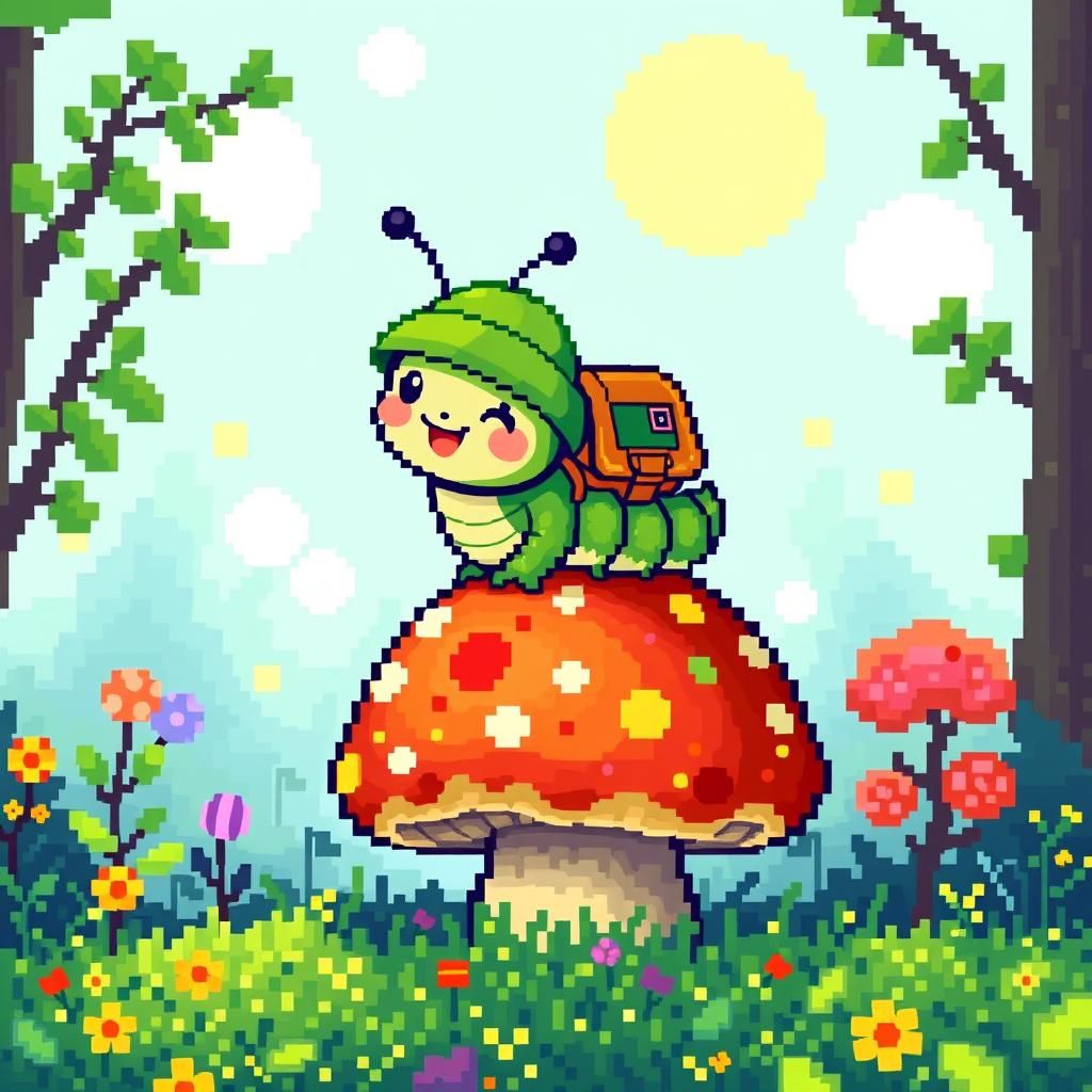 Pixel Caterpillar