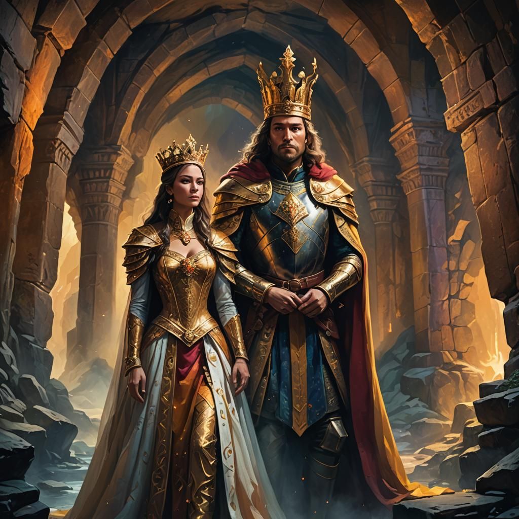 King and Queen in a Cave: Fantasy Concept Art