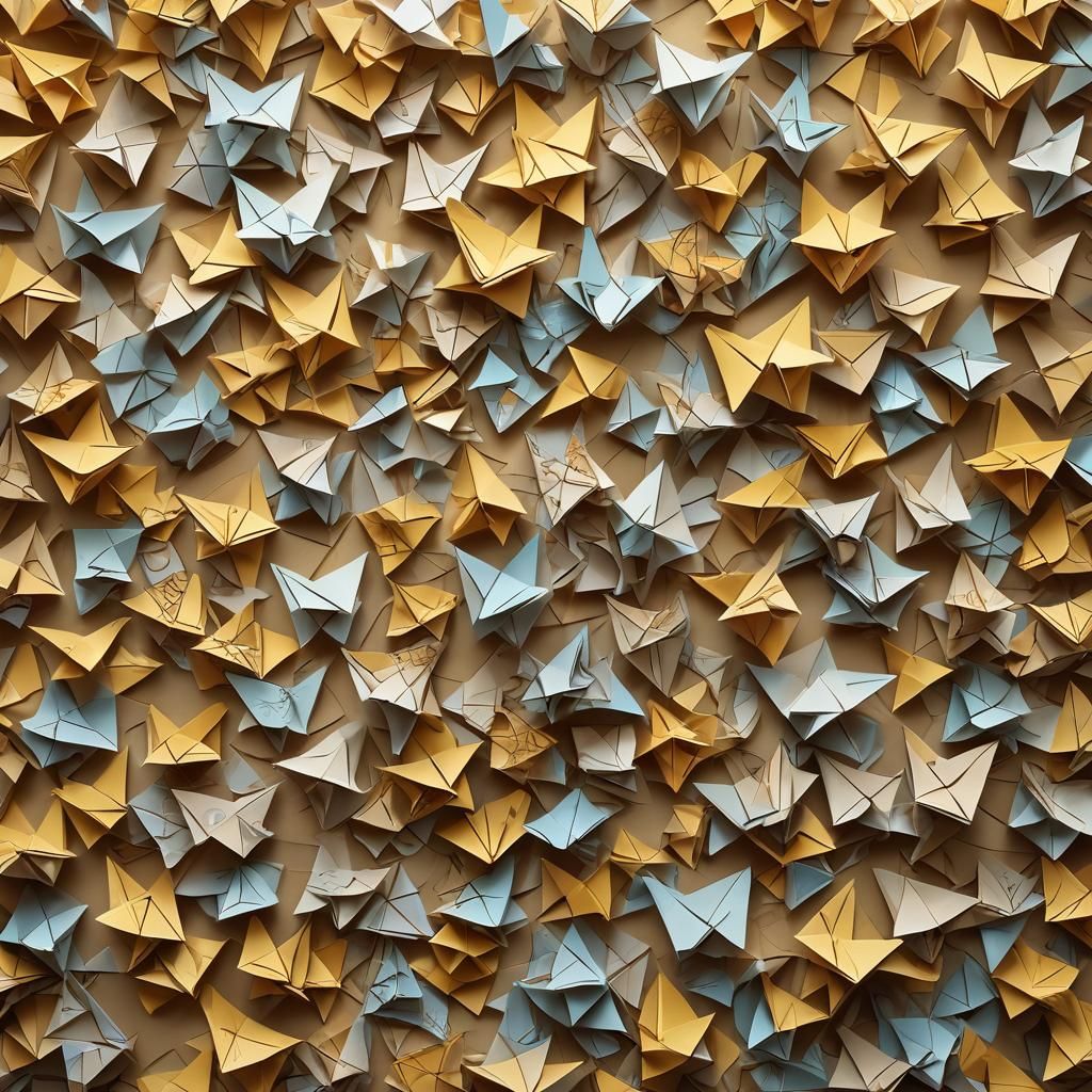 Origami Papercraft AI Concept Art in 8K