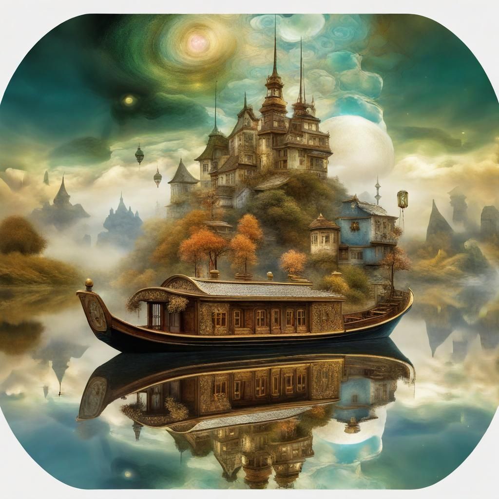 Coherent artistic Zao Wou-Ki style of magical wizard etherea...