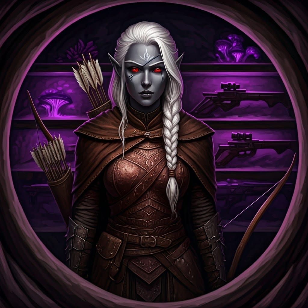 Drow Merchant of the Underdark: Dark Fantasy Portrait