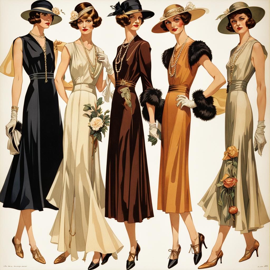 Elegant 1920s Woman in J.C. Leyendecker Style