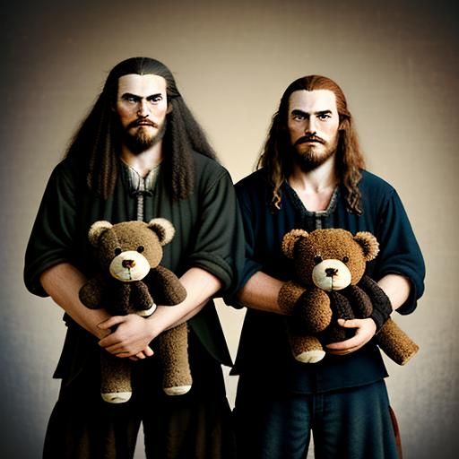 Vintage Photo: Pirates with Teddy Bears