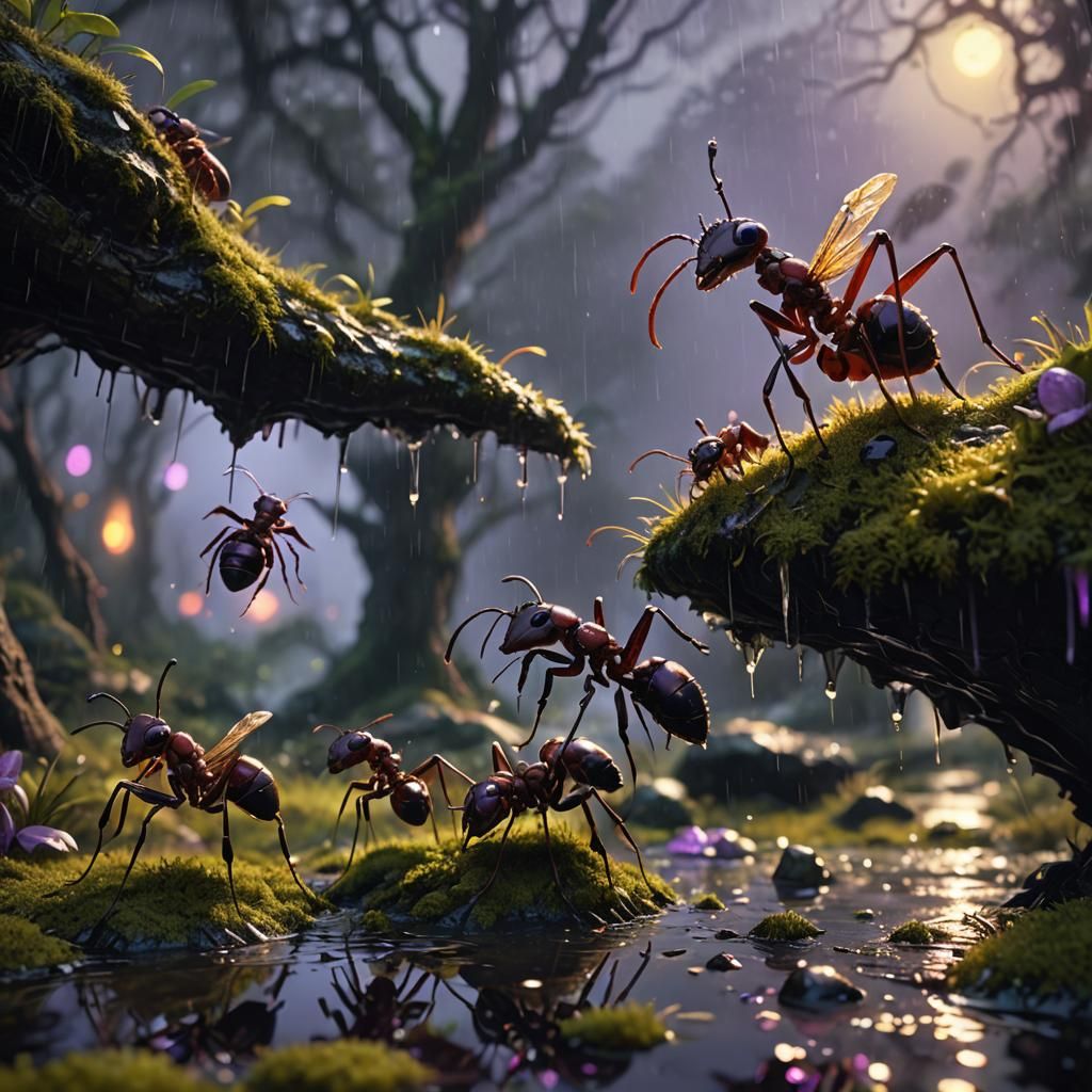 Ants in Rain: Dark Fantasy Concept Art