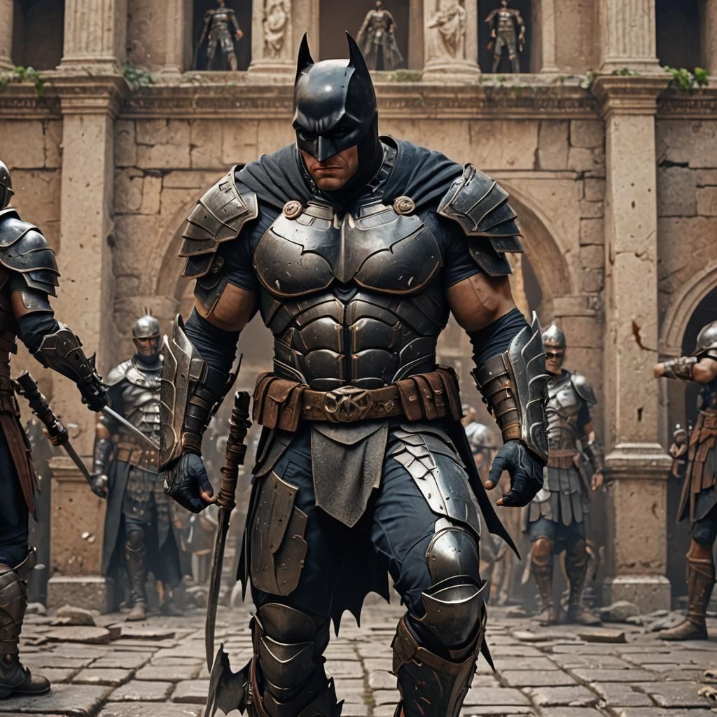 Batman as Gladiator in Rome, Digital Octane Render