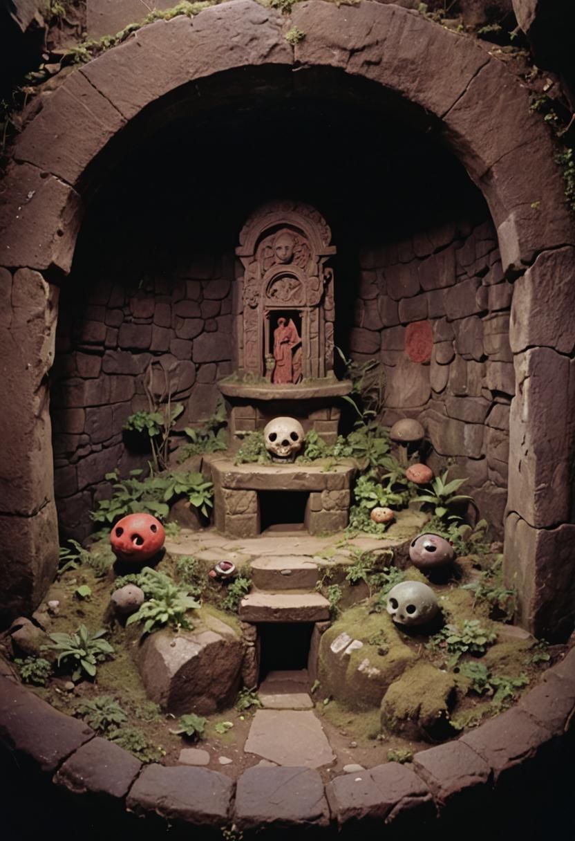 Psychedelic Grotto Garden with Eyeball Plants