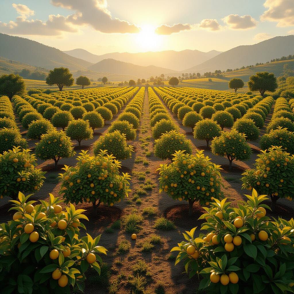 Epic Army of Lemon Trees: Digital Matte Painting