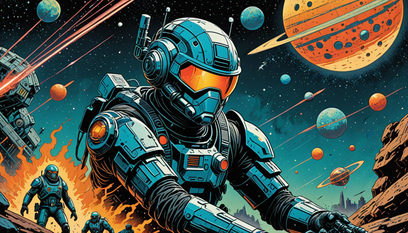 Retro Comic Book Art in Vibrant Pop Style