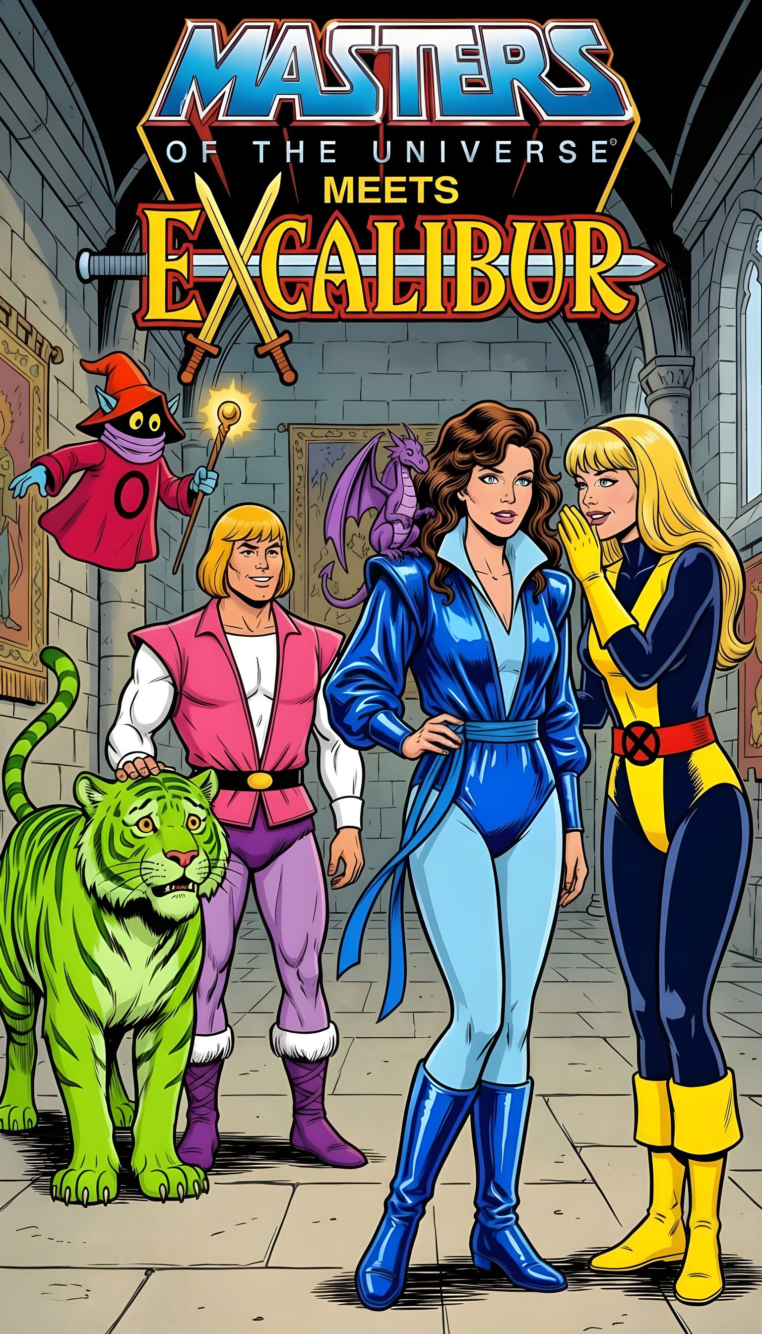 Masters of the Universe Meets Excalibur Comic Cover Art