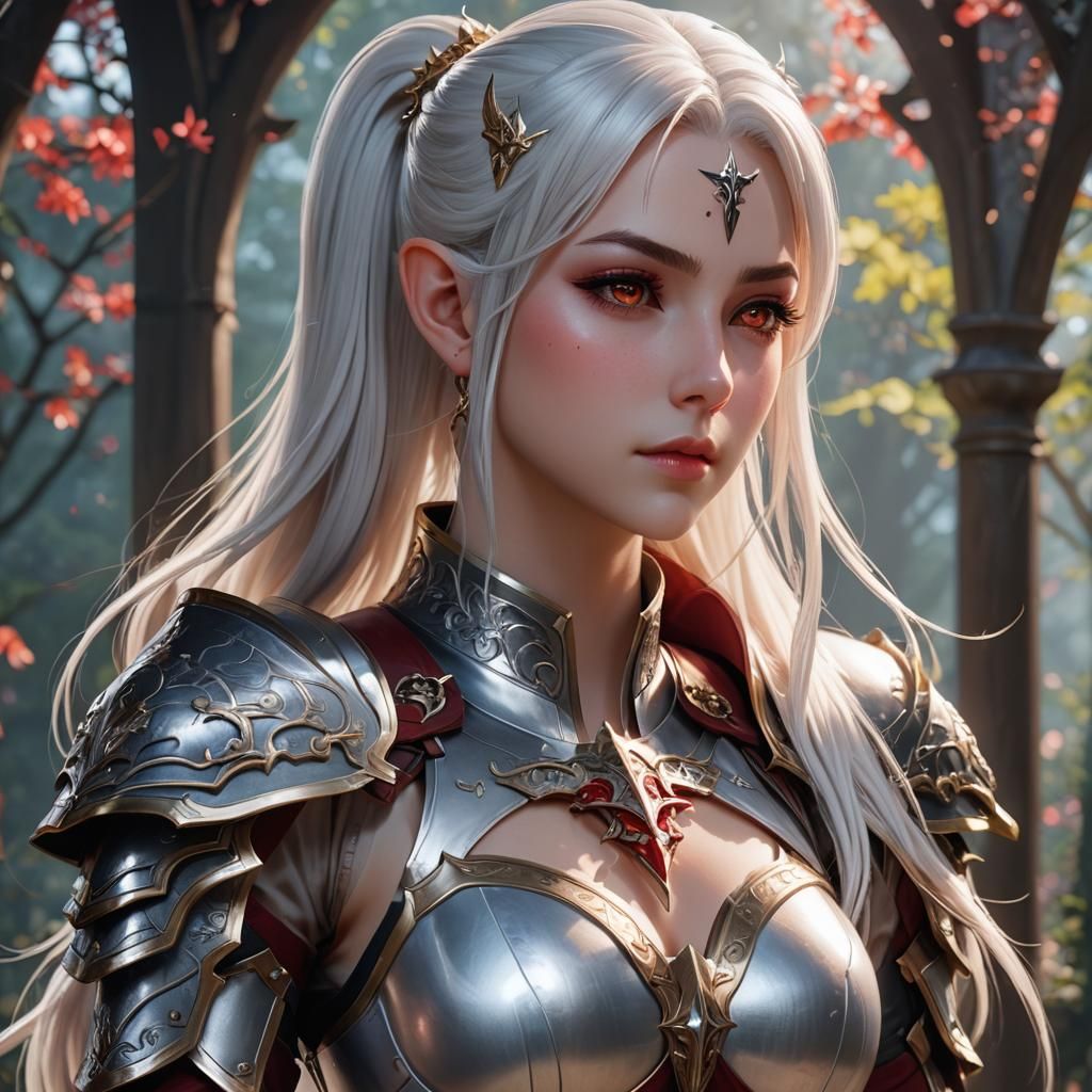 High Elf Anime Girl in 3D Digital Art
