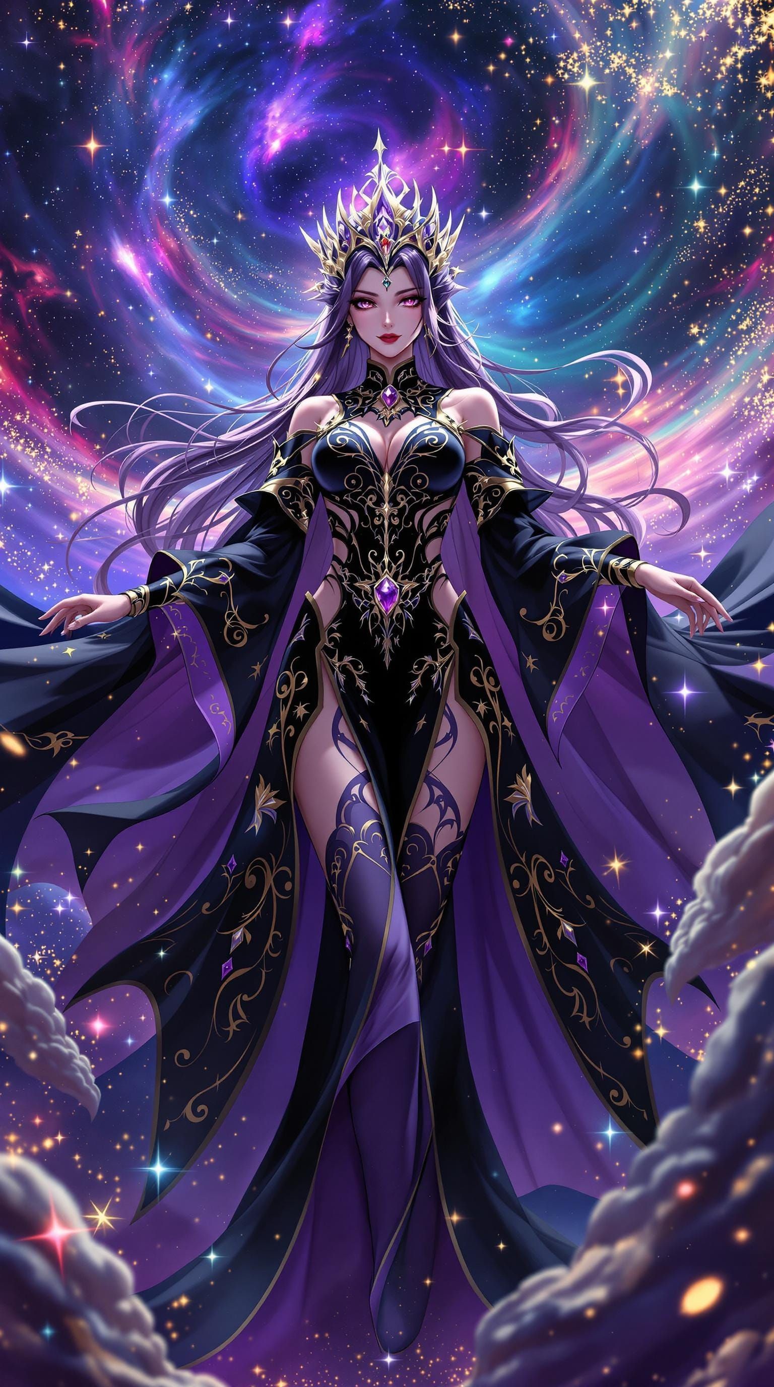 Cosmic Vampire Queen in Deep Space, Anime Style