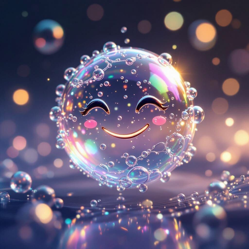 A photograph of a tiny nano smile fembot constructed entirel...