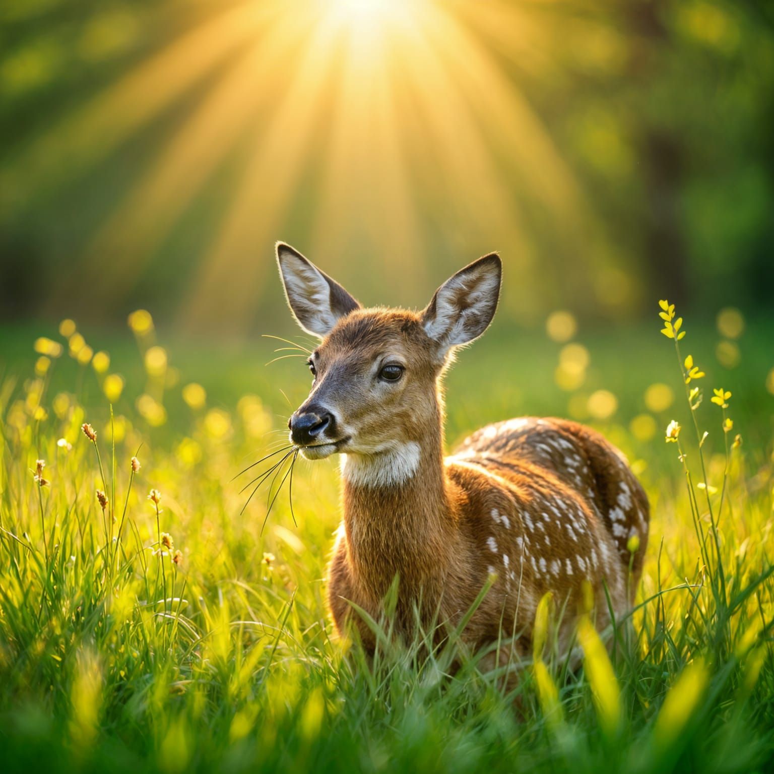 Deer in Sunlight: A Moment of Natural Beauty