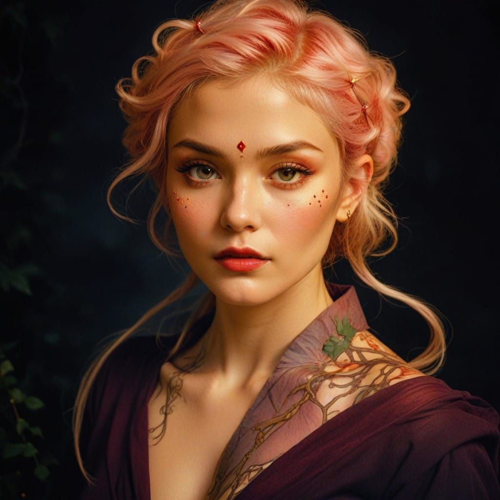 Mysterious Goddess Amidst Whispers of Nature