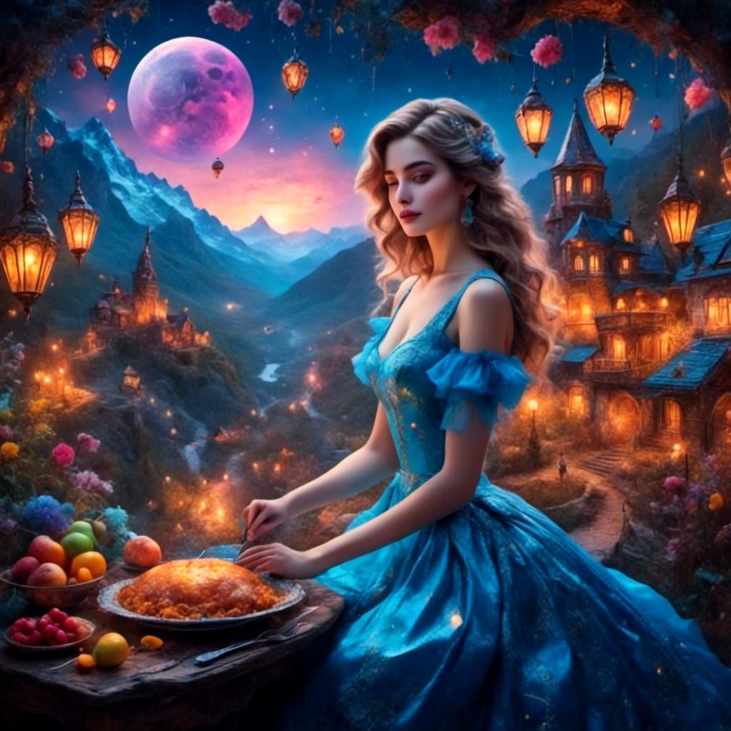 Sparkling Dreamland in Whimsical Fantasy Style