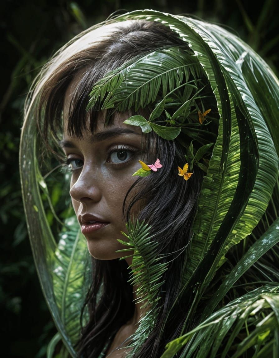 Lush Tropical Forest with Vibrant Wildlife